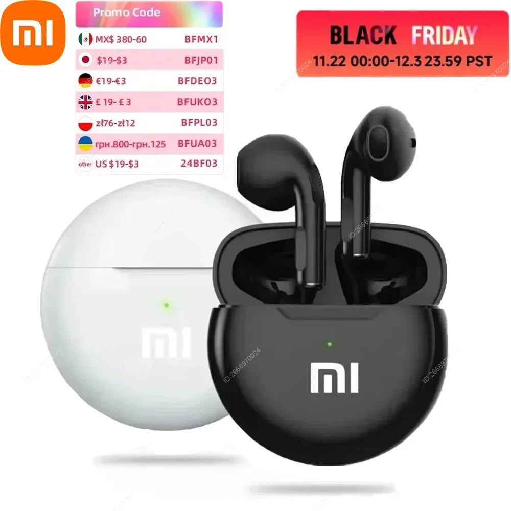 Xiaomi Pro6 auriculares inalámbricos verdaderos Bluetooth 5,2 auriculares TWS estéreo para juegos reducción de ruido graves pesados Mini auriculares intrauditivos