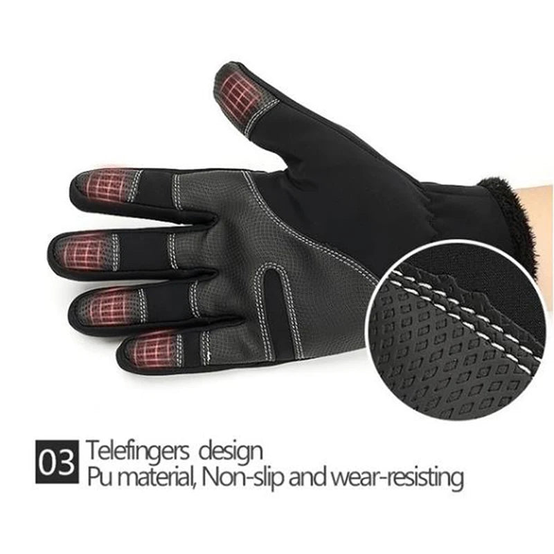 Guantes Térmicos forrados para motocicleta, resistentes al agua.